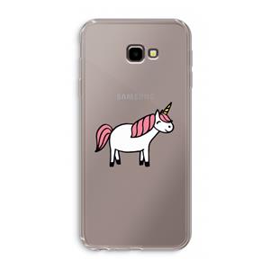 CaseCompany Eenhoorn: Samsung Galaxy J4 Plus Transparant Hoesje