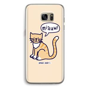 CaseCompany Miauw: Samsung Galaxy S7 Edge Transparant Hoesje