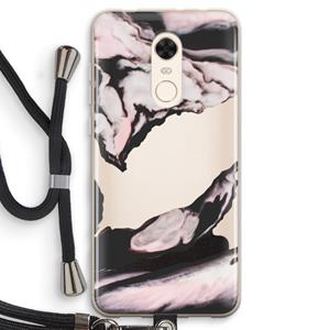 CaseCompany Roze stroom: Xiaomi Redmi 5 Transparant Hoesje met koord