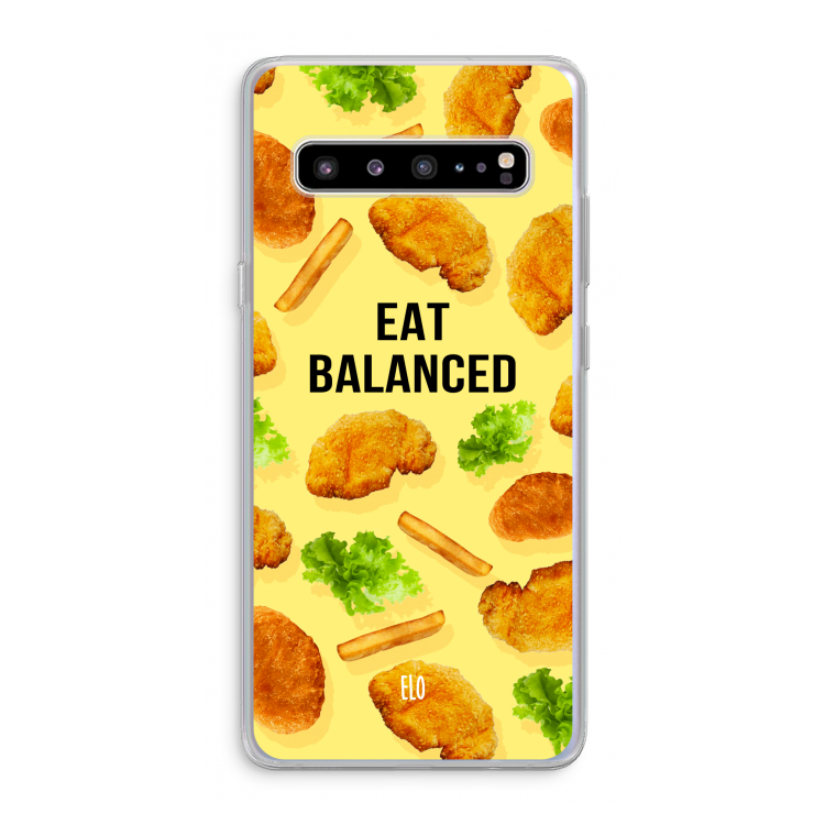 CaseCompany Eat Balanced: Samsung Galaxy S10 5G Transparant Hoesje