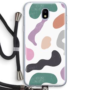 CaseCompany Memphis Shapes: Samsung Galaxy J5 (2017) Transparant Hoesje met koord