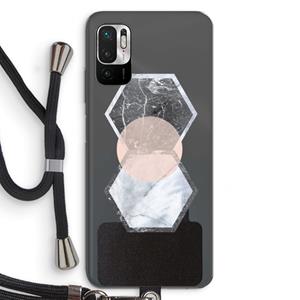CaseCompany Creatieve toets: Xiaomi Redmi Note 10 5G Transparant Hoesje met koord