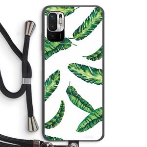 CaseCompany Lange bladeren: Xiaomi Redmi Note 10 5G Transparant Hoesje met koord