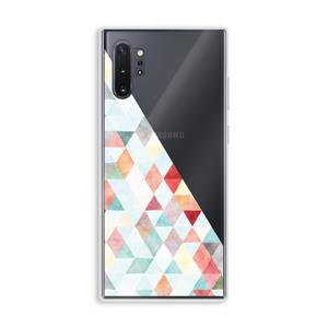 CaseCompany Gekleurde driehoekjes pastel: Samsung Galaxy Note 10 Plus Transparant Hoesje
