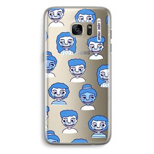 CaseCompany Gezichtjes: Samsung Galaxy S7 Edge Transparant Hoesje