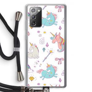 CaseCompany Fantasiewereld: Samsung Galaxy Note 20 / Note 20 5G Transparant Hoesje met koord