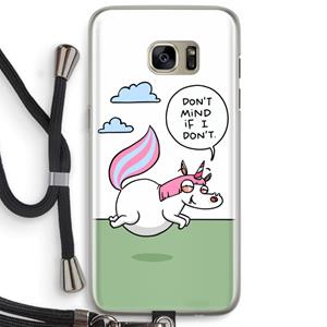 CaseCompany Unicorn: Samsung Galaxy S7 Edge Transparant Hoesje met koord