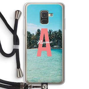 CaseCompany Pacific Dream: Samsung Galaxy A8 (2018) Transparant Hoesje met koord
