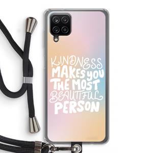 CaseCompany The prettiest: Samsung Galaxy A12 Transparant Hoesje met koord