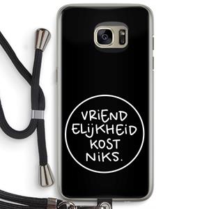 CaseCompany Vriendelijkheid: Samsung Galaxy S7 Edge Transparant Hoesje met koord
