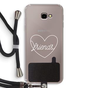 CaseCompany Friends heart pastel: Samsung Galaxy J4 Plus Transparant Hoesje met koord