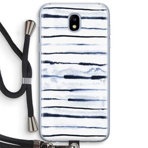 CaseCompany Ink Stripes: Samsung Galaxy J5 (2017) Transparant Hoesje met koord
