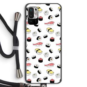 CaseCompany Sushi time: Xiaomi Redmi Note 10 5G Transparant Hoesje met koord