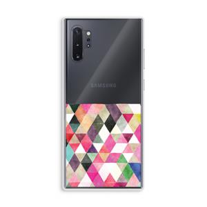 CaseCompany Gekleurde driehoekjes: Samsung Galaxy Note 10 Plus Transparant Hoesje
