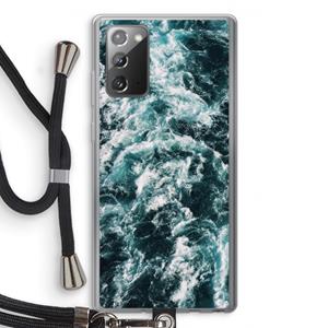 CaseCompany Zee golf: Samsung Galaxy Note 20 / Note 20 5G Transparant Hoesje met koord