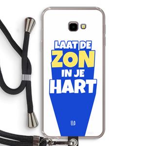 CaseCompany Laat de zon in je hart: Samsung Galaxy J4 Plus Transparant Hoesje met koord