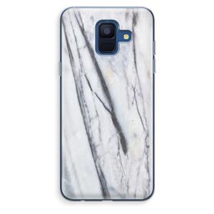 CaseCompany Gestreepte marmer: Samsung Galaxy A6 (2018) Transparant Hoesje