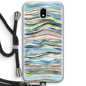 CaseCompany Watercolor Agate: Samsung Galaxy J5 (2017) Transparant Hoesje met koord