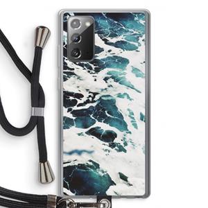 CaseCompany Golven: Samsung Galaxy Note 20 / Note 20 5G Transparant Hoesje met koord