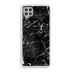CaseCompany Zwart Marmer 2: Samsung Galaxy A22 4G Transparant Hoesje