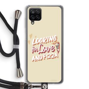 CaseCompany Pizza is the answer: Samsung Galaxy A12 Transparant Hoesje met koord