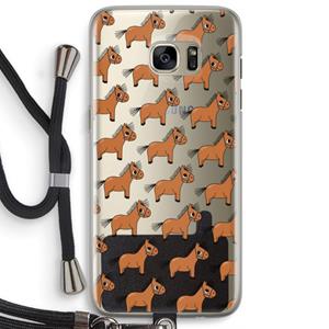 CaseCompany Pony: Samsung Galaxy S7 Edge Transparant Hoesje met koord