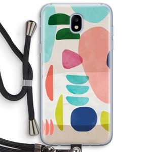 CaseCompany Bold Rounded Shapes: Samsung Galaxy J5 (2017) Transparant Hoesje met koord
