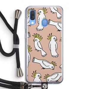 CaseCompany Papegaai: Samsung Galaxy A40 Transparant Hoesje met koord
