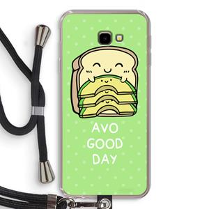 CaseCompany Avo Good Day: Samsung Galaxy J4 Plus Transparant Hoesje met koord