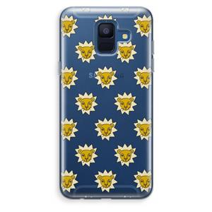 CaseCompany Leeuwenkoppen: Samsung Galaxy A6 (2018) Transparant Hoesje
