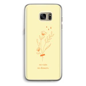 CaseCompany No rain no flowers: Samsung Galaxy S7 Edge Transparant Hoesje