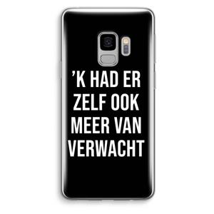 CaseCompany Meer verwacht - Zwart: Samsung Galaxy S9 Transparant Hoesje