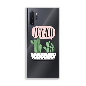 CaseCompany I love cacti: Samsung Galaxy Note 10 Plus Transparant Hoesje