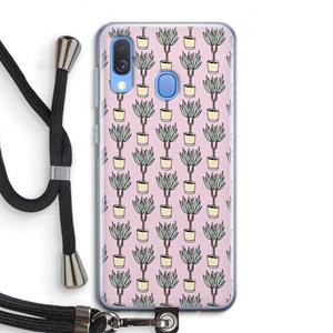 CaseCompany Boompje: Samsung Galaxy A40 Transparant Hoesje met koord