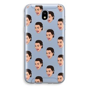 CaseCompany Ugly Cry Call: Samsung Galaxy J5 (2017) Transparant Hoesje