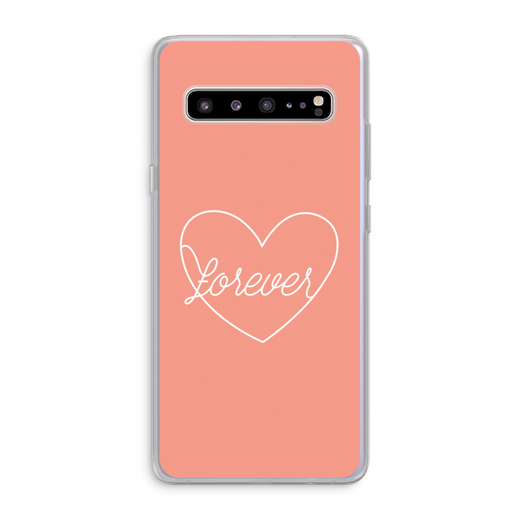 CaseCompany Forever heart: Samsung Galaxy S10 5G Transparant Hoesje