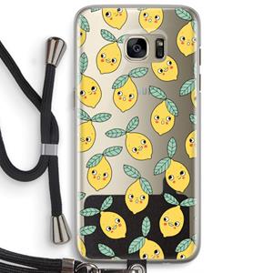 CaseCompany Citroenen: Samsung Galaxy S7 Edge Transparant Hoesje met koord