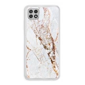 CaseCompany Goud marmer: Samsung Galaxy A22 4G Transparant Hoesje