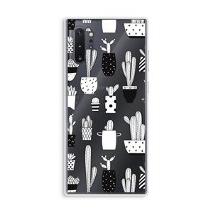 CaseCompany Cactusmotief: Samsung Galaxy Note 10 Plus Transparant Hoesje