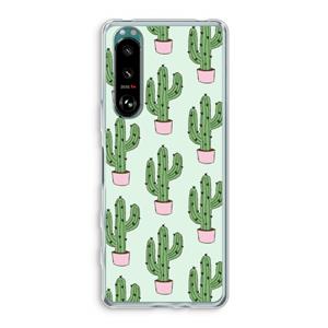 CaseCompany Cactus Lover: Sony Xperia 5 III Transparant Hoesje