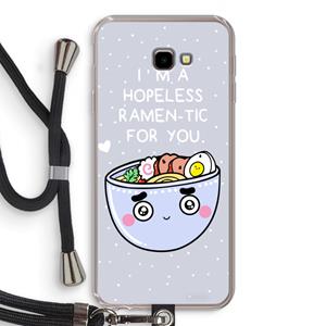 CaseCompany I'm A Hopeless Ramen-Tic For You: Samsung Galaxy J4 Plus Transparant Hoesje met koord
