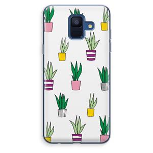 CaseCompany Sanseveria: Samsung Galaxy A6 (2018) Transparant Hoesje
