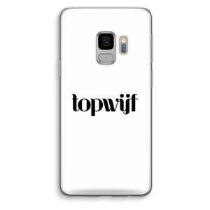 CaseCompany Topwijf Wit: Samsung Galaxy S9 Transparant Hoesje