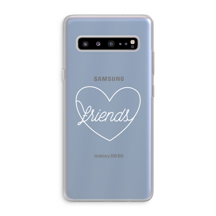 CaseCompany Friends heart pastel: Samsung Galaxy S10 5G Transparant Hoesje