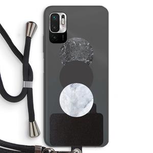 CaseCompany Marmeren cirkels: Xiaomi Redmi Note 10 5G Transparant Hoesje met koord