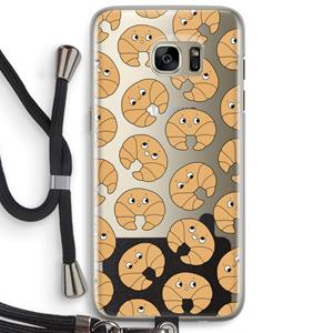 CaseCompany Croissant: Samsung Galaxy S7 Edge Transparant Hoesje met koord