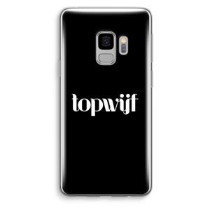 CaseCompany Topwijf Zwart: Samsung Galaxy S9 Transparant Hoesje