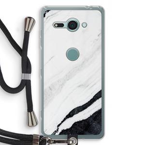 CaseCompany Elegante marmer: Sony Xperia XZ2 Compact Transparant Hoesje met koord