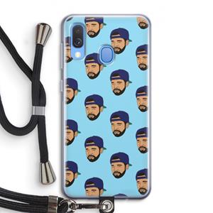 CaseCompany Drake Away: Samsung Galaxy A40 Transparant Hoesje met koord