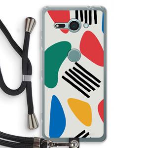 CaseCompany Illustratieve pop 1: Sony Xperia XZ2 Compact Transparant Hoesje met koord